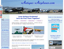 Tablet Screenshot of antique-airplanes.com